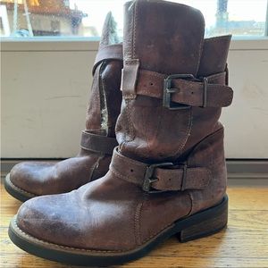 Steve Madden Caveat Distressed Leather Buckle
Moto Boots